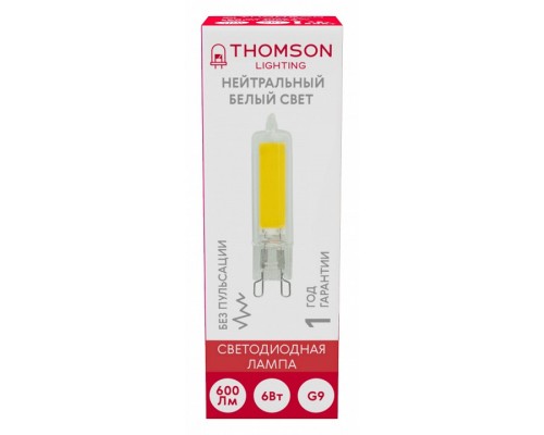 Лампа светодиодная Thomson G9 COB G9 6Вт 4000K TH-B4211 Лампа светодиодная Thomson G9 COB G9 6Вт 4000K TH-B4211
