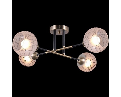 Люстра на штанге ILLUMICO  IL9573-4CSQ-79 BK AB