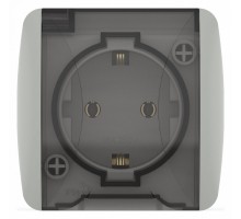 Розетка с заземлением с крышкой Elbi Eleсtriс Eva 554-011500-218
