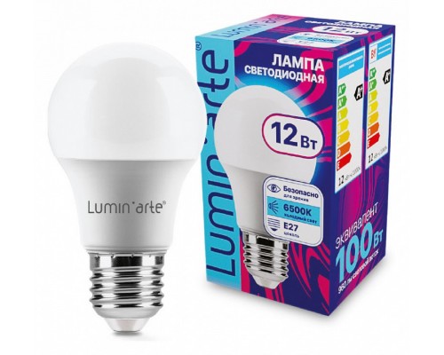 Лампа светодиодная Luminarte  E27 12Вт 6500K LSTD-A60-12W6KE27