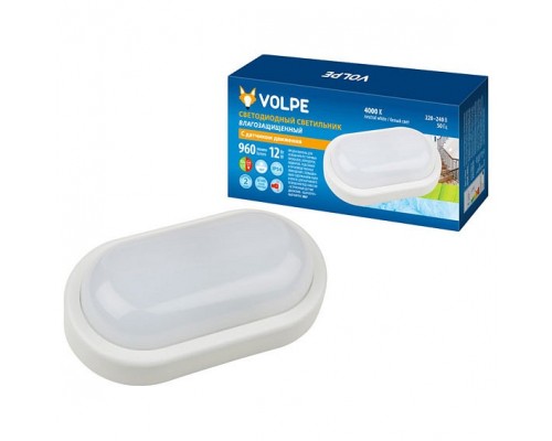 Накладной светильник Volpe ULW-Q2 ULW-Q212 12W/NW SENSOR IP54 WHITE Накладной светильник Volpe ULW-Q2 ULW-Q212 12W/NW SENSOR IP54 WHITE