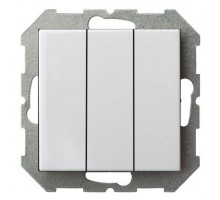 Выключатель трехклавишный без рамки LIREGUS EPSILON 28-004