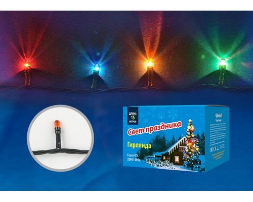 Гирлянда Нить Uniel UDL-S UDL-S1500-300/DGA MULTI IP20 MINI