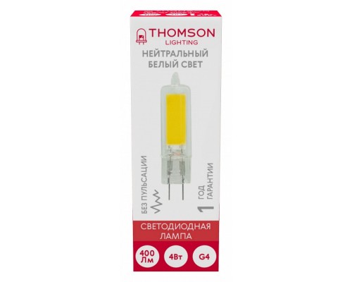 Лампа светодиодная Thomson G4 COB G4 4Вт 4000K TH-B4201 Лампа светодиодная Thomson G4 COB G4 4Вт 4000K TH-B4201