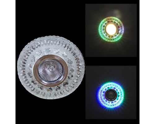 Встраиваемый светильник  10499-9.0-001CNB MR16+LED3W CL/RGB