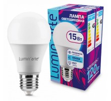 Лампа светодиодная Luminarte  E27 15Вт 6500K LSTD-A60-15W6KE27