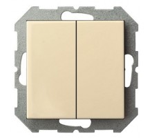 Выключатель двухклавишный с подсветкой без рамки LIREGUS EPSILON 28-056