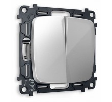 Выключатель двухклавишный без рамки Ambrella Volt Quant MO403010