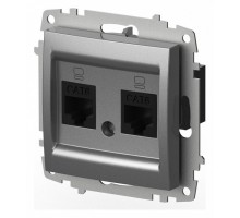 Розетка двойная Ethernet RJ-45 без рамки Elbi Eleсtriс Zena Vega 609-011000-248
