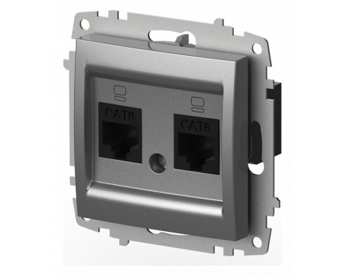 Розетка двойная Ethernet RJ-45 без рамки Elbi Eleсtriс Zena Vega 609-011000-248