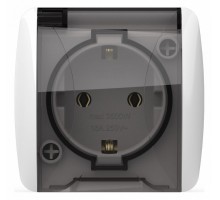 Розетка с заземлением с крышкой Elbi Eleсtriс Alsu 7 504-010215-218