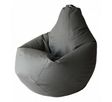 Кресло-мешок Серая ЭкоКожа 3XL 150*110 см