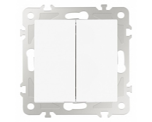 Выключатель проходной двухклавишный без рамки Arte Milano 206 206.32-2.white Выключатель проходной двухклавишный без рамки Arte Milano 206 206.32-2.white