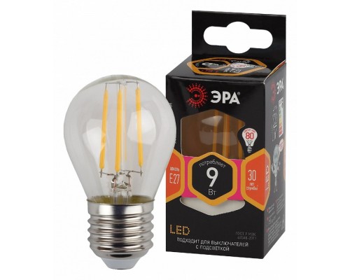 Лампа светодиодная Эра F-LED E14 9Вт 2700K Б0047020 Лампа светодиодная Эра F-LED E14 9Вт 2700K Б0047020