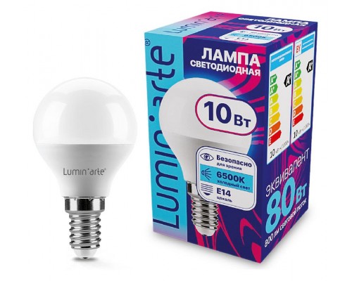 Лампа светодиодная Luminarte  E14 10Вт 6500K LSTD-G45-10W6KE14