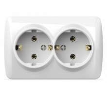 Розетка двойная с заземлением Elbi Eleсtriс Alsu 7 504-010200-907