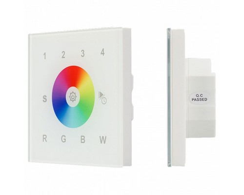 Панель-регулятора цвета RGBW сенсорная встраиваемая Arlight Sens SR-2300TR-DT8-G1-IN White (DALI, RGBW)