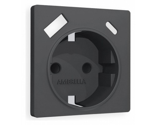 Накладка для розетки с заземлением и со шторками и 2хUSB type A и C Ambrella Volt Quant AP9100 Накладка для розетки с заземлением и со шторками и 2хUSB type A и C Ambrella Volt Quant AP9100