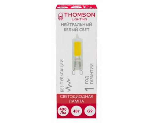 Лампа светодиодная Thomson G9 COB G9 4Вт 4000K TH-B4210 Лампа светодиодная Thomson G9 COB G9 4Вт 4000K TH-B4210