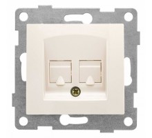 Розетка двойная RJ-12 и Ethernet RJ-45, без рамки Gusi Electric BRAVO С10КТ-003