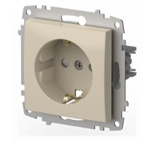 Розетка с заземлением и со шторкой, без рамки Elbi Eleсtriс Zena Vega 609-010300-243