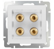 Розетка акустическая без рамки Werkel Белый WL01-AUDIOx4