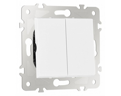 Выключатель проходной двухклавишный без рамки Arte Milano 203 203.32-2.white