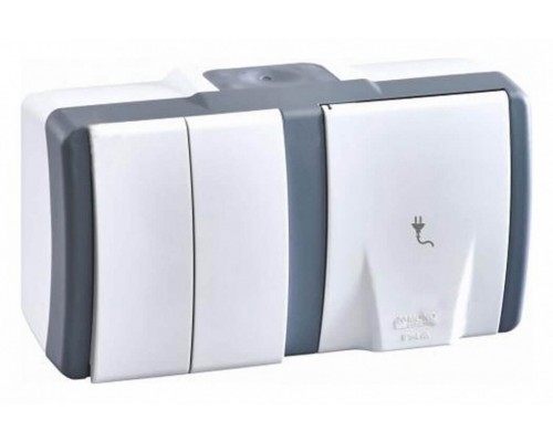 Блок с розеткой и выключателем Mono Electric Octans IP54 154-020001-182 Блок с розеткой и выключателем Mono Electric Octans IP54 154-020001-182