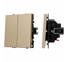 Выключатель двухклавишный без рамки Arlight SWT 054265