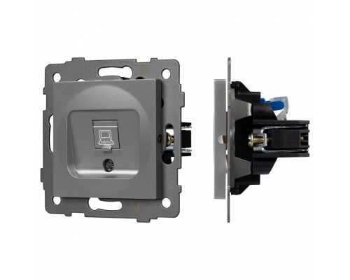 Розетка Ethernet RJ-45 и со шторками, без рамки Arlight SCT 049848 Розетка Ethernet RJ-45 и со шторками, без рамки Arlight SCT 049848