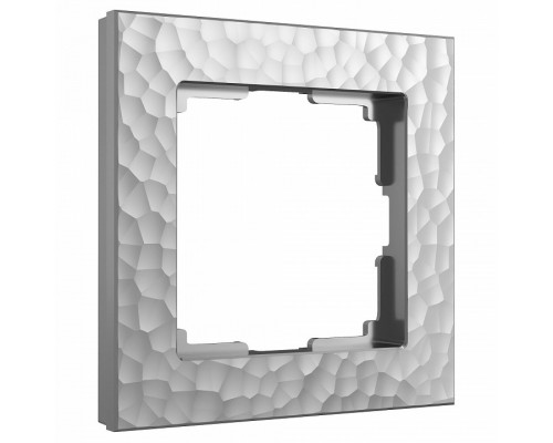 Рамка на 1 пост Werkel Hammer W0012406 (серебряный) Рамка на 1 пост Werkel Hammer W0012406 (серебряный)