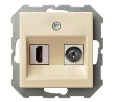 ТВ-розетка и розетка HDMI без рамки LIREGUS EPSILON 28-0851