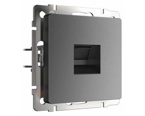 Розетка Ethernet RJ-45 без рамки Werkel графит матовый W1181064 Розетка Ethernet RJ-45 без рамки Werkel графит матовый W1181064
