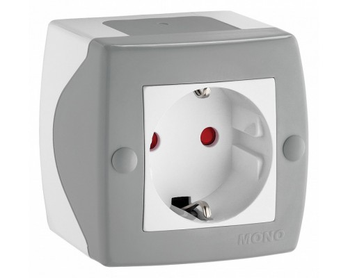 Розетка с заземлением Mono Electric Octans IP20 104-020007-117 Розетка с заземлением Mono Electric Octans IP20 104-020007-117