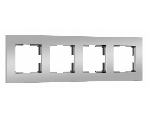 Рамка на 4 поста Werkel Slab (серебро софт) W0042965 Рамка на 4 поста Werkel Slab (серебро софт) W0042965