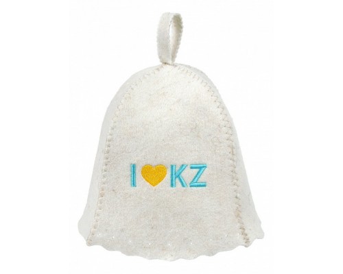Шапка для бани универсальная I love KZ