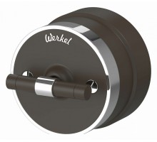 Выключатель одноклавишный с корпусом Werkel Vintage (мокко матовый/хром) W5812052