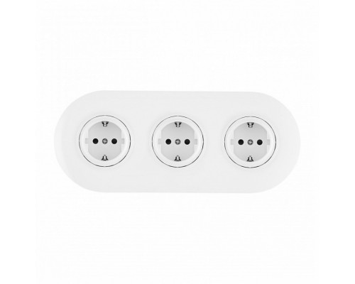 Розетка с заземлением и со шторкой Arte Milano SET08-3 SET08-3-40-1x3 white