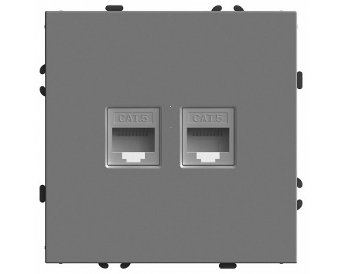 Розетка двойная Ethernet RJ-45 без рамки Stekker Эмили 49952