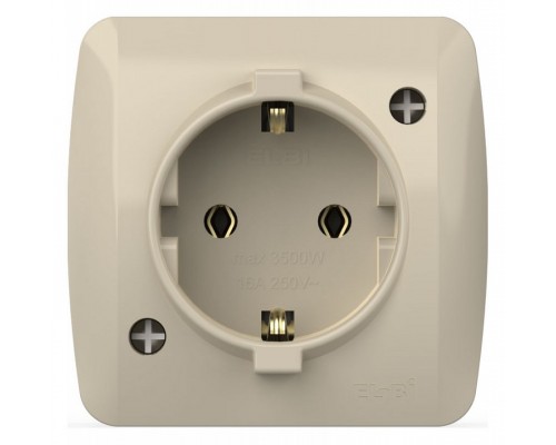 Розетка с заземлением Elbi Eleсtriс Alsu 7 504-010300-217