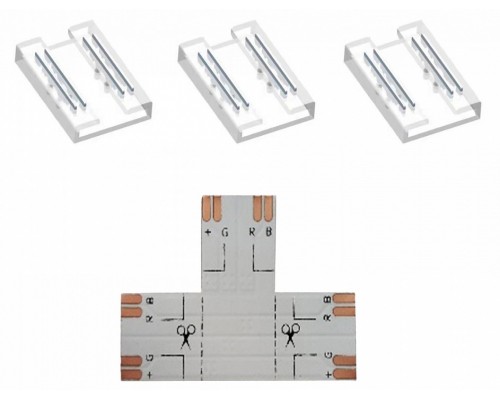 Соединитель лент T-образный жесткий Apeyron Electrics 09-98 Соединитель лент T-образный жесткий Apeyron Electrics 09-98