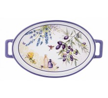 Блюдо декоративное (36.5x21x6 см) Прованс оливки 104-854