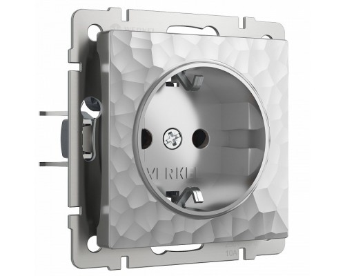 Розетка с заземлением без рамки Werkel Hammer W1271006 (серебряный) Розетка с заземлением без рамки Werkel Hammer W1271006 (серебряный)