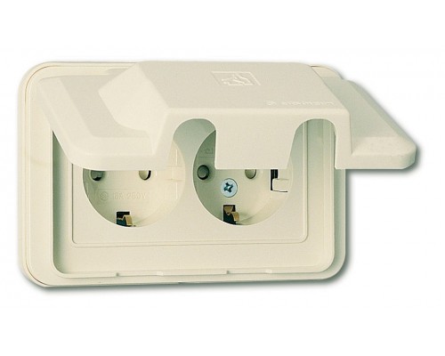 Розетка двойная с заземлением Imex 70 Wide Ivory WRP 2210 Розетка двойная с заземлением Imex 70 Wide Ivory WRP 2210