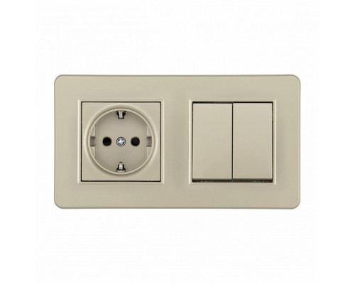 Блок с выключателями двухклавишными Arte Milano SET16-2 SET16-2-40-1-30-2 shampan