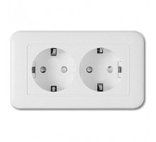 Розетка с заземлением Imex 1124 WSN 1124 WH