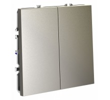 Выключатель двухклавишный без рамки Voltum S70 VLS020604
