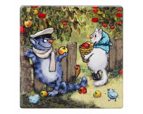 Подставка под горячее (10x10 см) Blue cats 229-544 Подставка под горячее (10x10 см) Blue cats 229-544