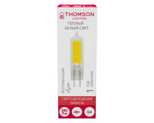 Лампа светодиодная Thomson G4 COB G4 4Вт 3000K TH-B4218 Лампа светодиодная Thomson G4 COB G4 4Вт 3000K TH-B4218