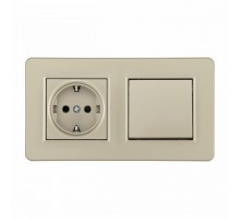 Блок с розеткой и выключателем Arte Milano SET16-2 SET16-2-40-1-30-1 shampan